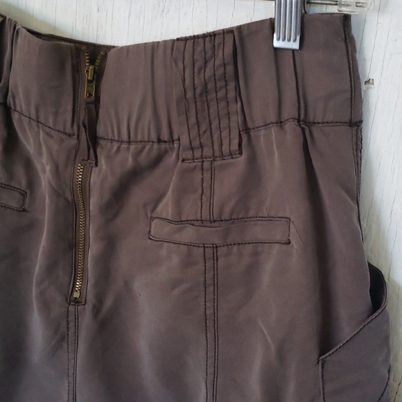 HD Paris anthropologie brown line A mini skirt 6 - Picture 5 of 7